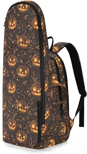 Miniatura 2 de Bolsa de tenis unisex resistente al agua, color amarillo gótico, calabaza de Halloween, bolsa de viaje deportiva para tenis, bádminton, bolsa de