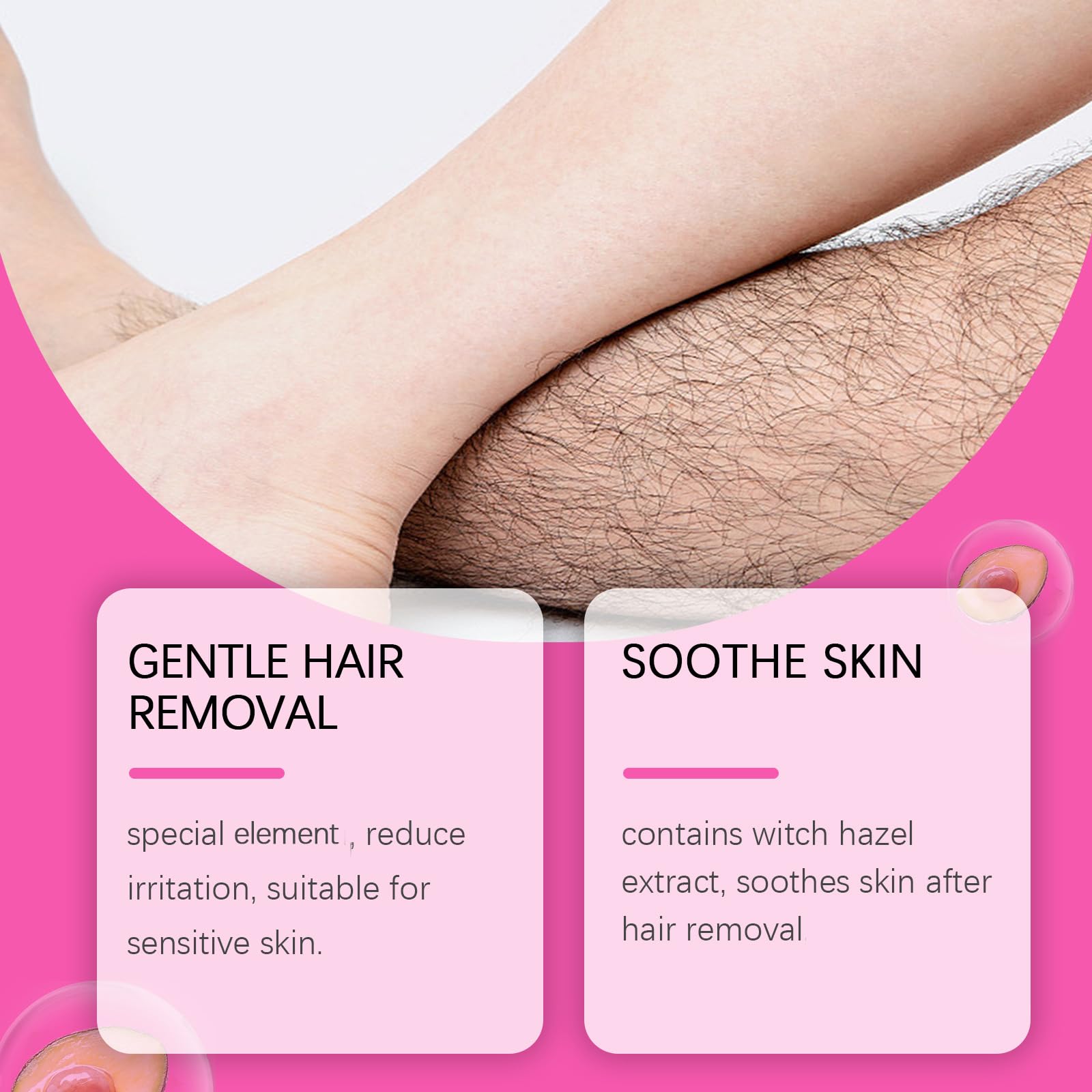 Crema depilatoria intima per donne e uomini, rimozione dei capelli e cura della pelle, crema depilatoria senza dolore e impeccabile, per viso, braccia, gambe, zona bikini e zone intime (10 pezzi)