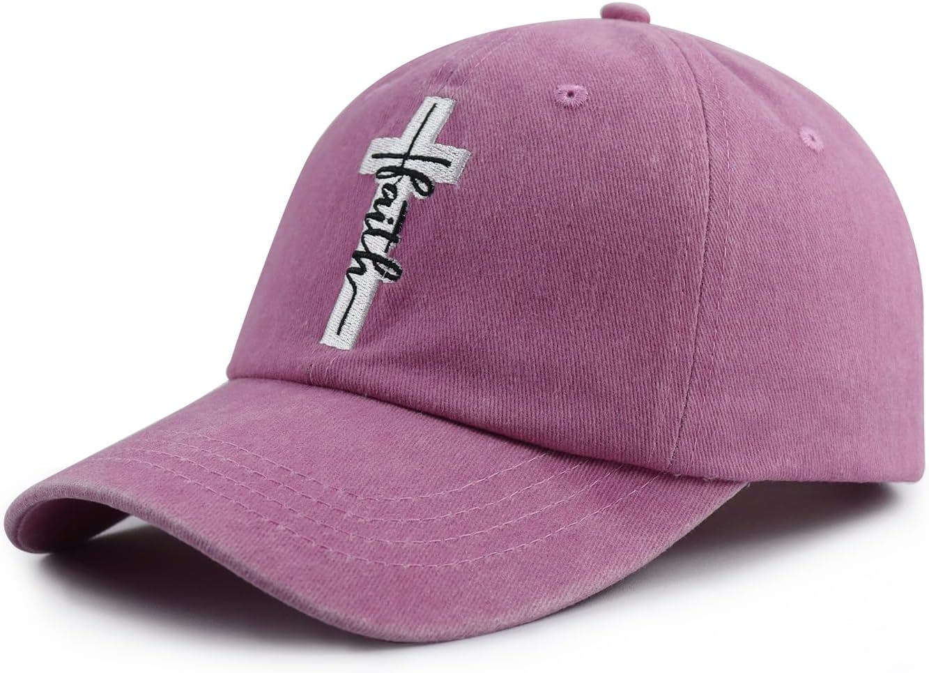 Jesus Cross Hat for Men Women, Funny Adjustable Cotton Embroidered Christian Religious Faith Baseball Cap - Image 2