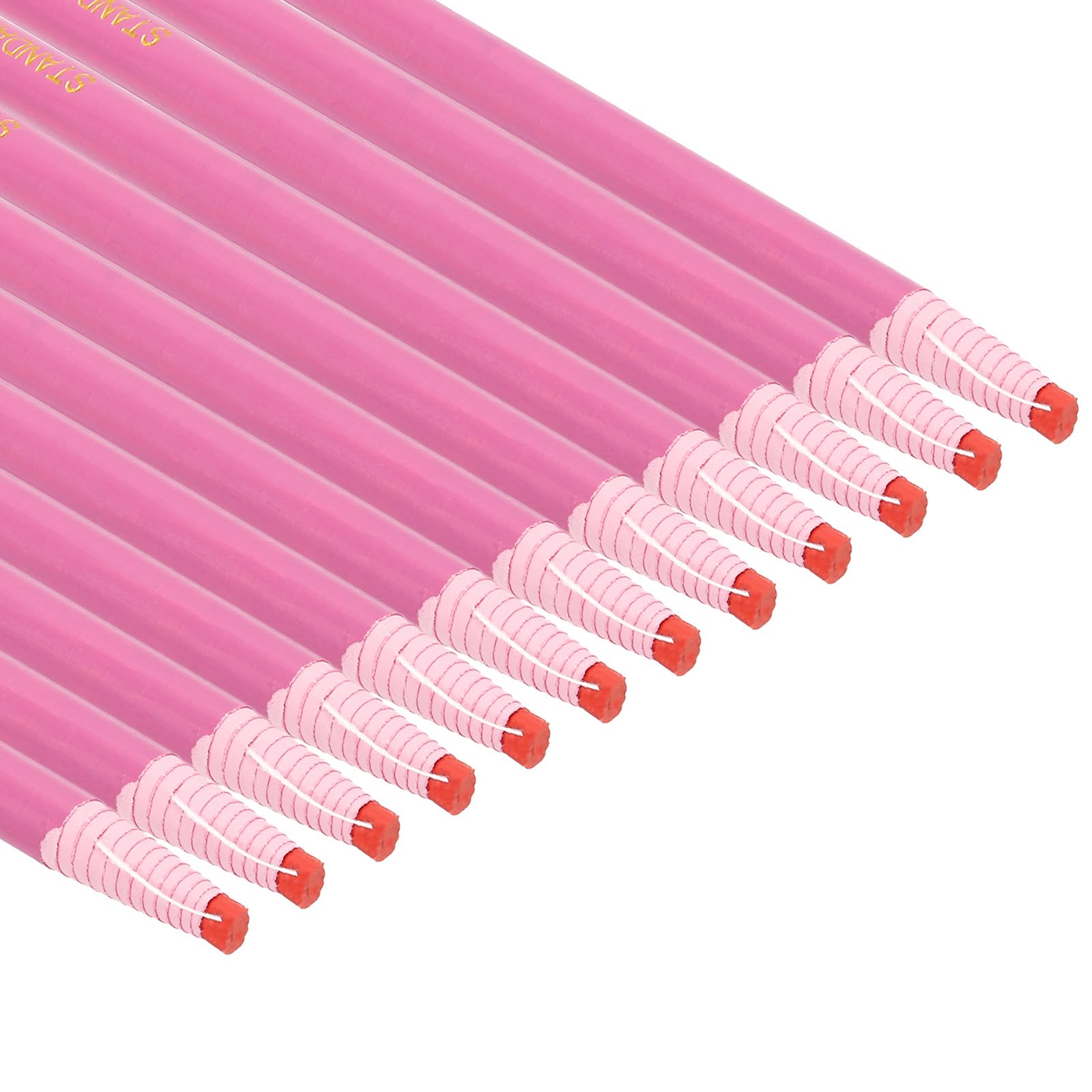 PATIKIL Peel-Off China Markers, 36 Pack Grease Wax Pencils Wood for Glass Garments Drawing Film Paper Vinyl Metal, Pink