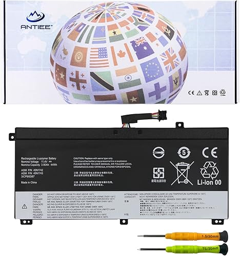 ANTIEE 45N1742 Batería para portátil Lenovo ThinkPad T550 T550s T560 W550 W550s P50S tipo 20CK 20CJ 20FH 20FJ 20E2 Series Notebook 45N1740 45N1741