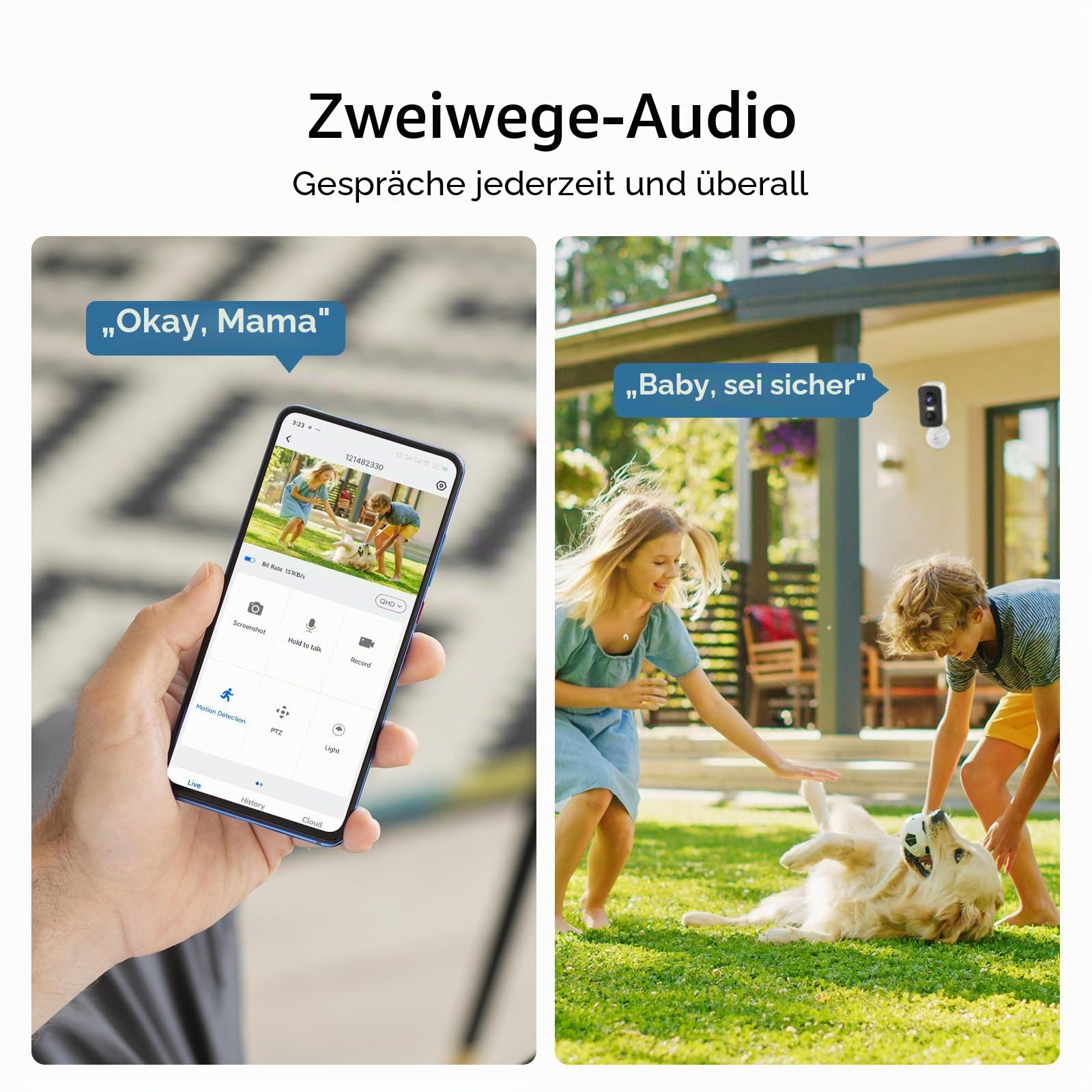 fanxiang 2K Magnetisch Überwachungskamera Aussen Akku, mit Solarpanel Kameraüberwachung Aussen WLAN, PIR Personenerkennung Tracking Bewegungserkennung Alarm, mit 64GB SD Karter, Spotlight, IP65