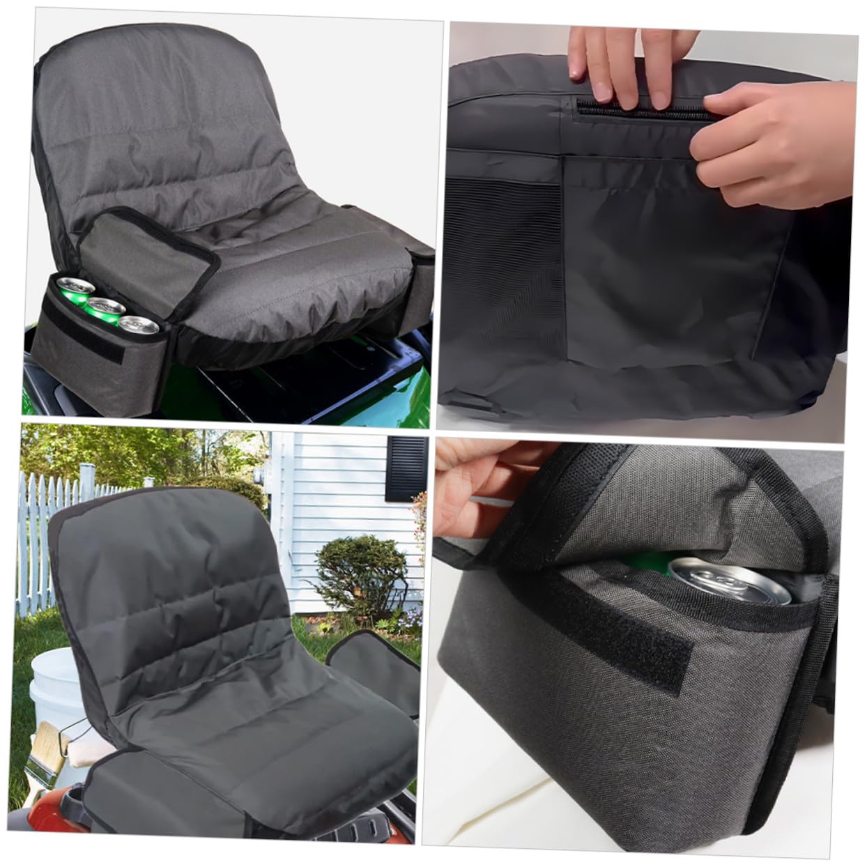 Funda para Asiento Cortacésped de Oxford Resistente Cubierta Protectora con Bolsa de Almacenamiento Ligera y Fácil de Instalar para Tractor y Cortacésped de Montar