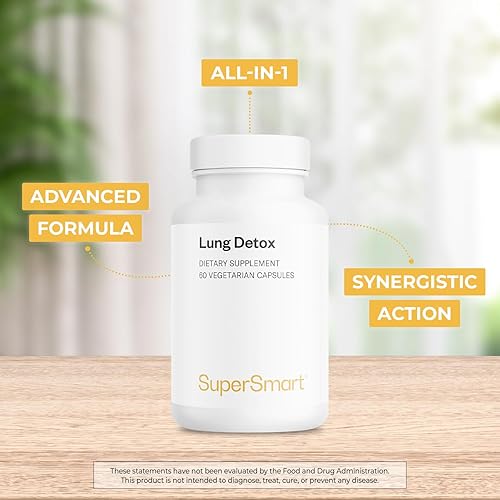 Miniatura 3 de Supersmart - Desintoxicación pulmonar (fórmula avanzada) - con quercetina, bromelina, curcuminoides, EGCG | Sin OMG y sin gluten - 60 cápsulas