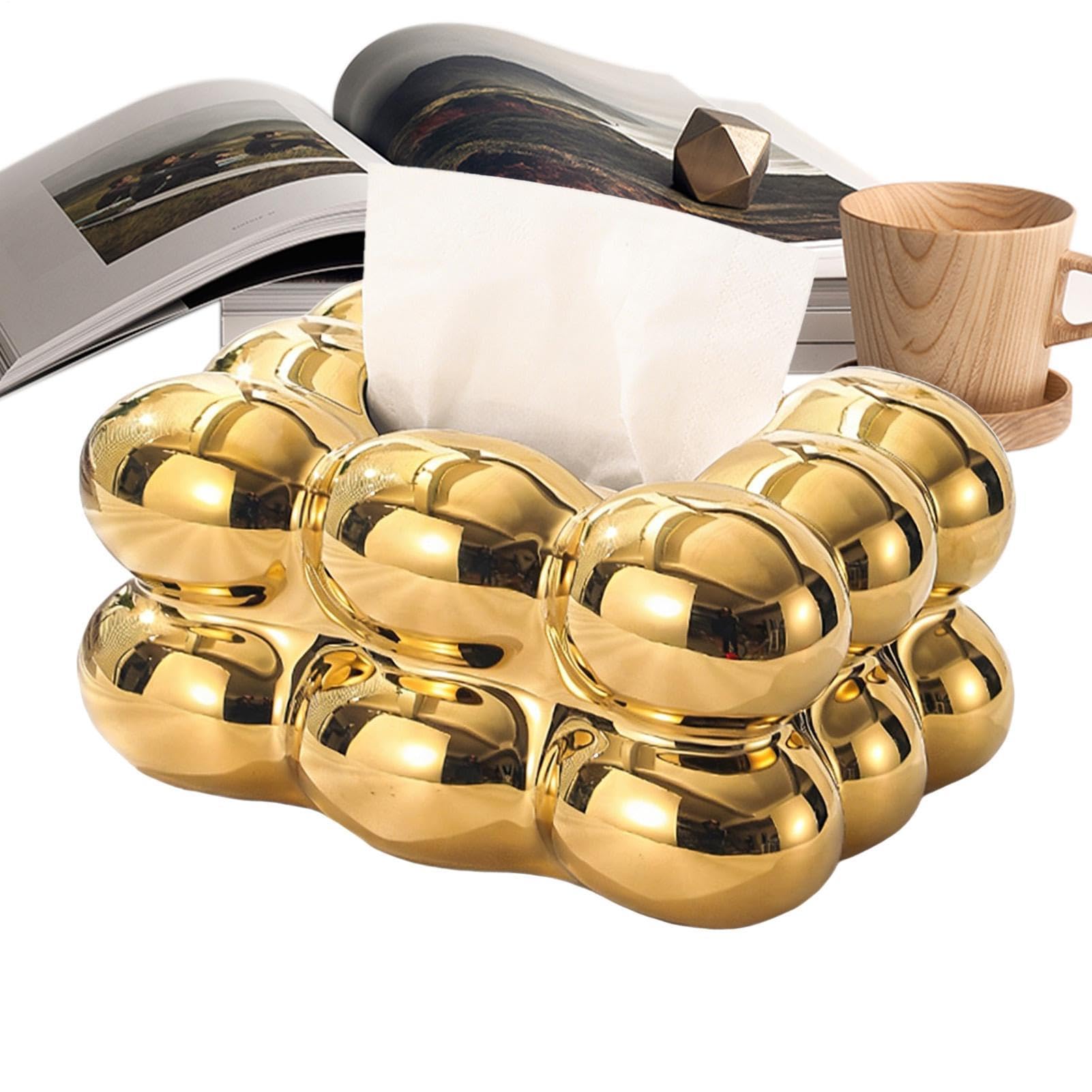 Coprilegno rettangolare per scatola di decorativo design Barba | Portafazzoletti a forma di cubo per ufficio, auto, soggiorno, tavolo da cucina, bancone