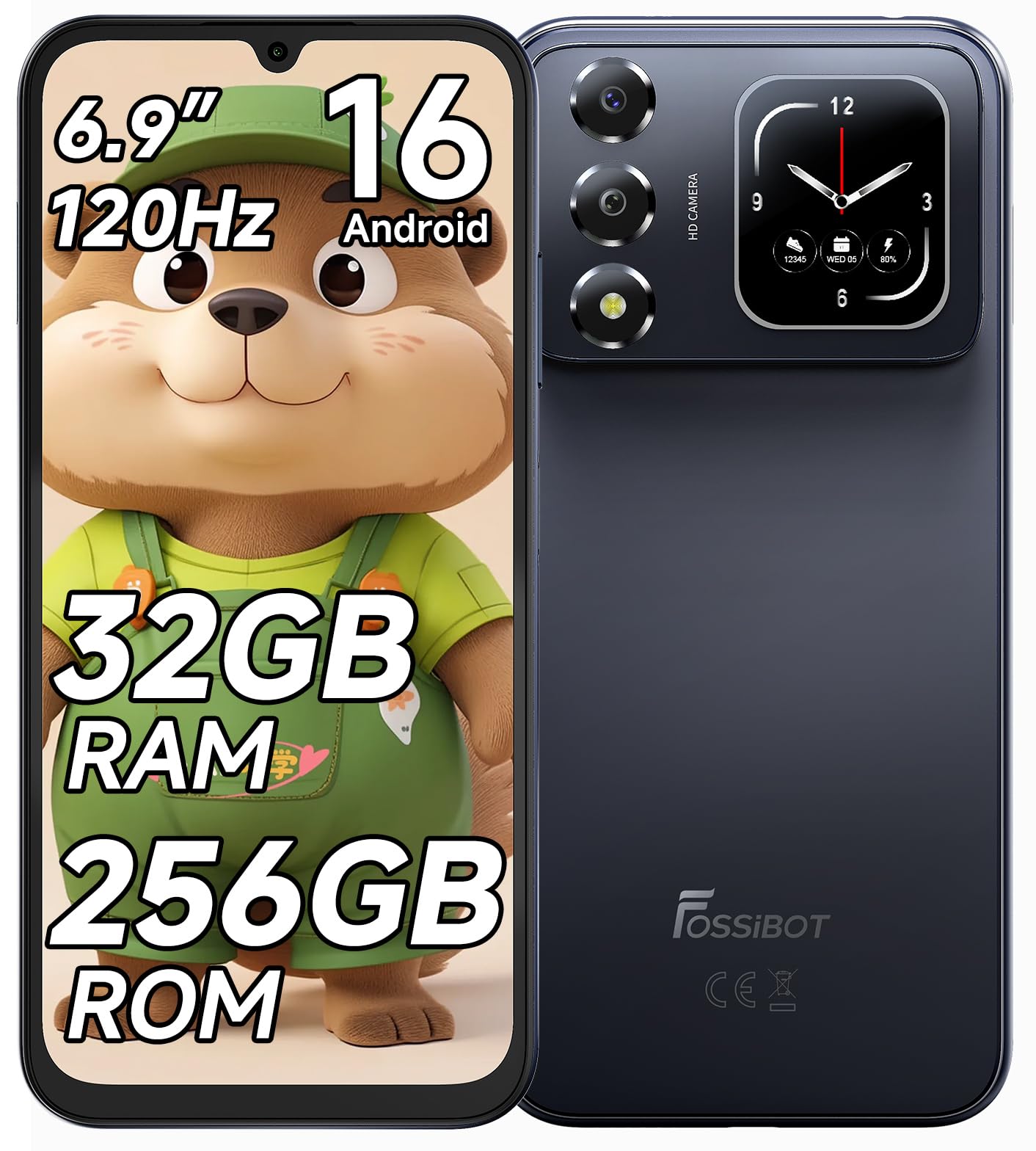 FOSSIBOT S7 スマートフォン 本体 Amazon | FOSSiBOT S7 SIMフリー スマホ 本体 32GB RAM+256GB ROM 最大