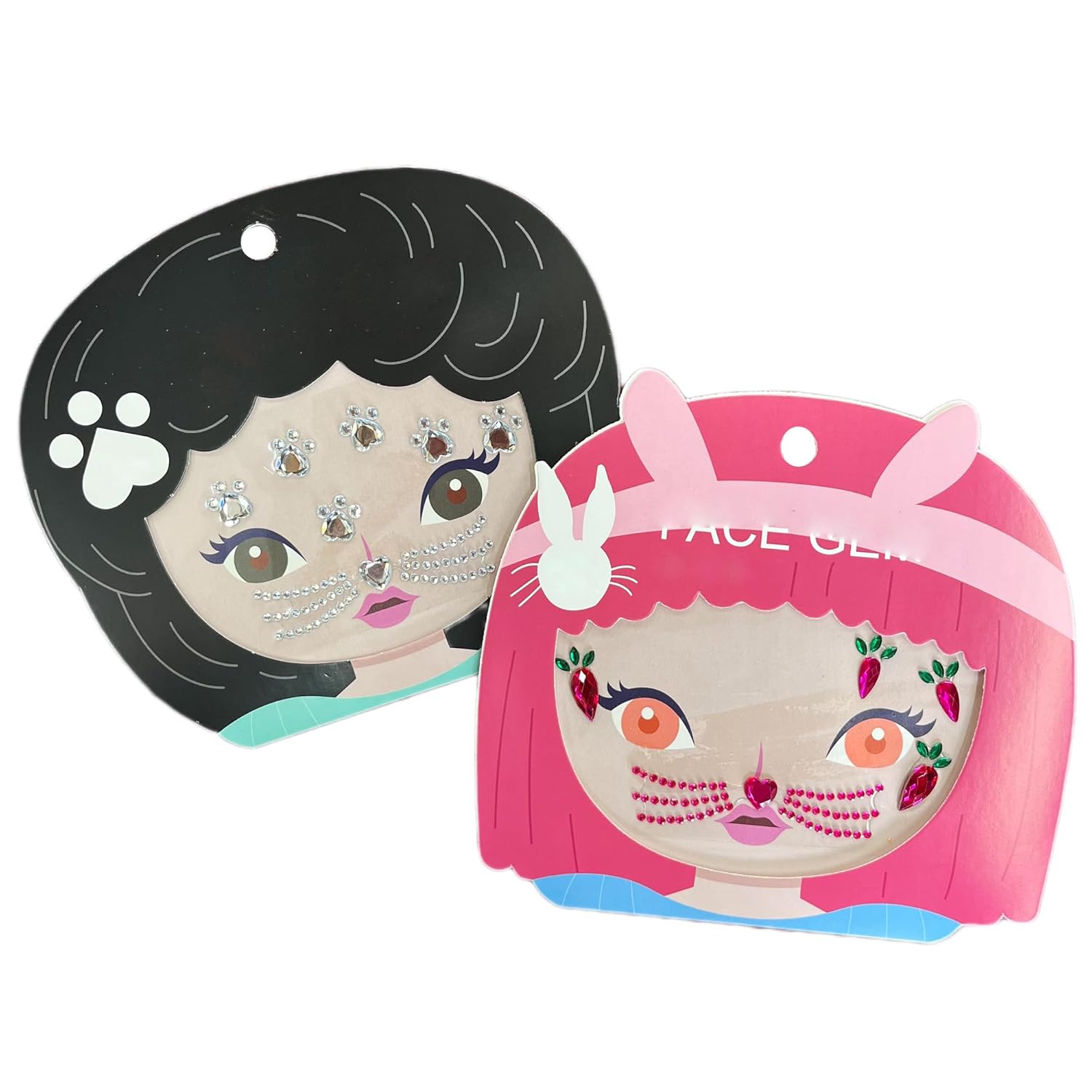 Cat Face Gems,Rhinestone Rabit Face Bindi Decorations