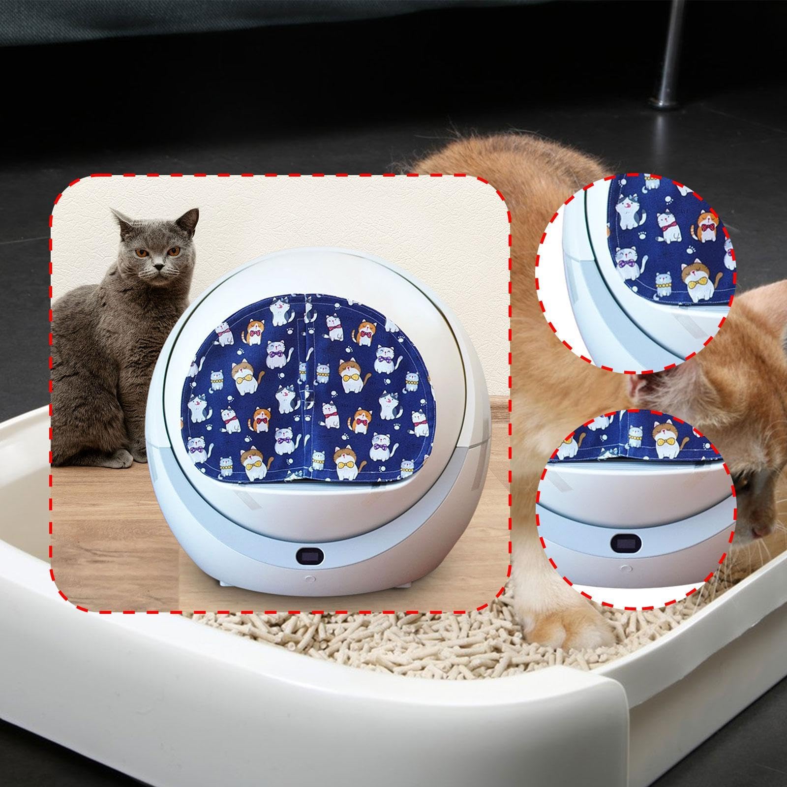 Cortina para Caja de Arena de Gatos, Acceso a la Puerta, diseño Funcional