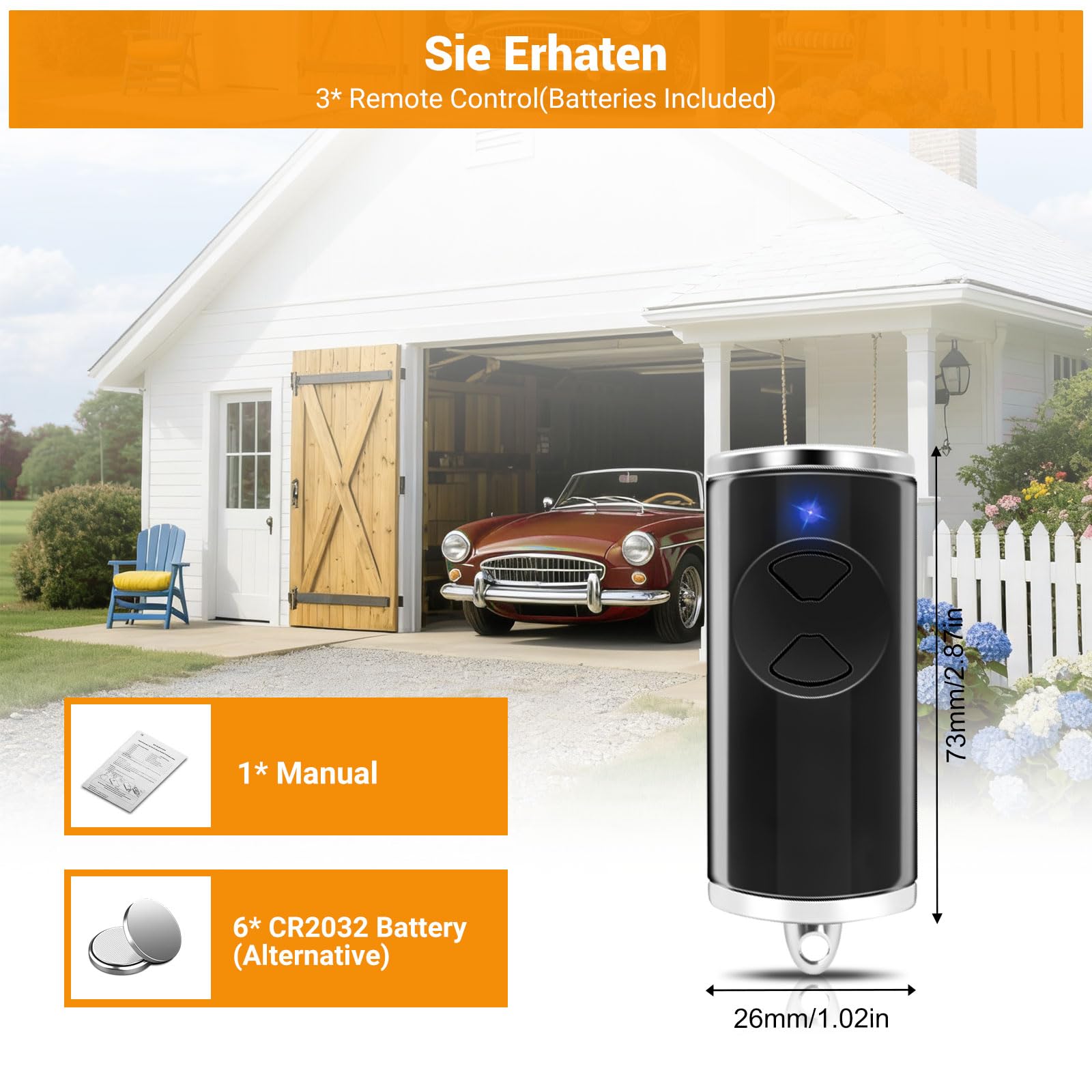 Hörmann HSE2-868-BS HSE4-868-BS Mini trasmettitore manuale a 2 tasti 868,3 MHz
