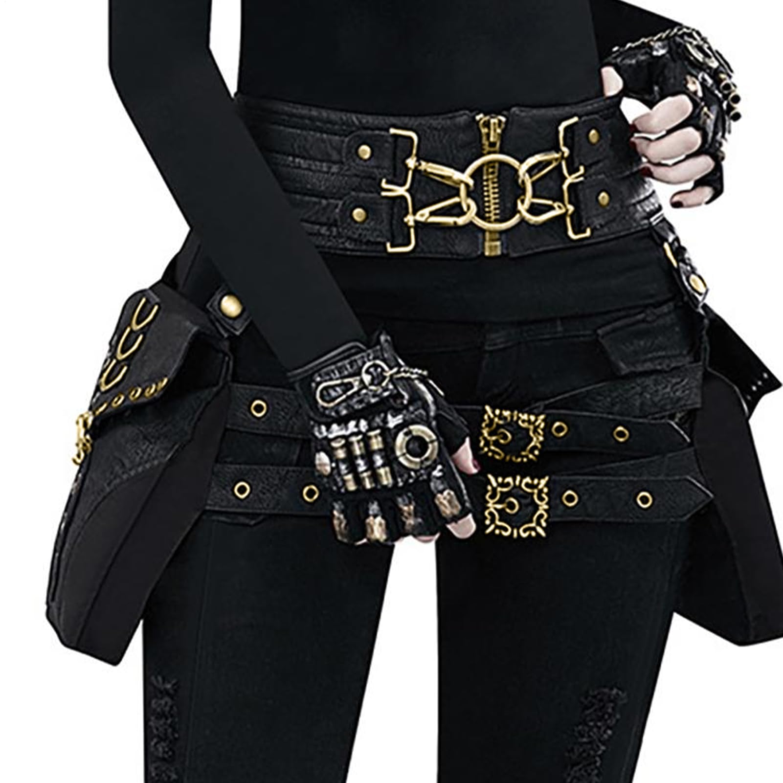 Steampunk Retro Motorradtasche,Halloween Cosplay Taille Steampunk Tasche | Tragbare Vintage-Steampunk-Hüfttasche, Halloween-Geburtstagsgeschenk für Jungen