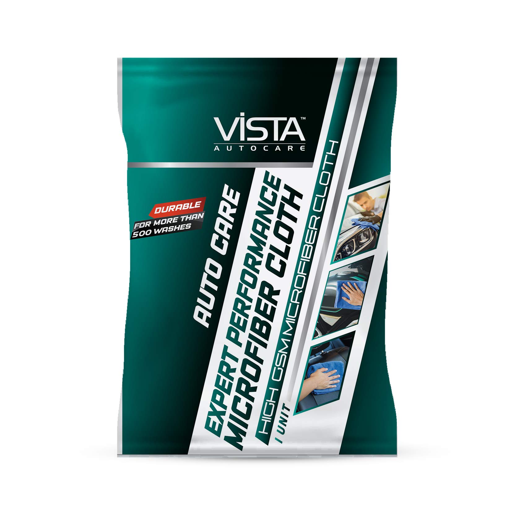 Vista Expert Performance Cloth HG | Microfiber Cloth | Microfiber Car Cloth | Car Cleaning Cloth, 40cm x 40cm (Blue)