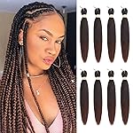 Beyond Beauty Braiding Hair pre stretched, Braids Synthetic Fiber Ombre Yaki Texture, Natural Easy Twist Braids Crochet Hair Hot Water Setting hair extensions