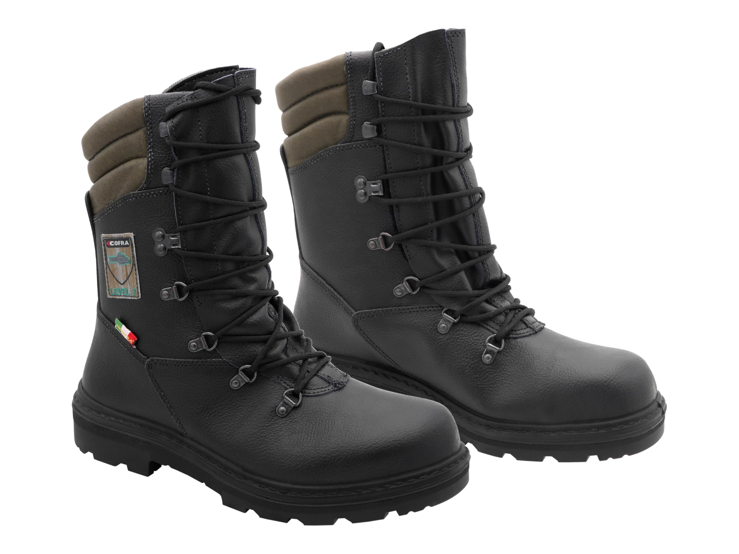 COFRA Schnittschutz-Stiefel CHAIN BOLE Sicherheitsstiefel mit Sägeschutz für Motorsäge Forst Level 2 Stahlkappe Größen 40-47