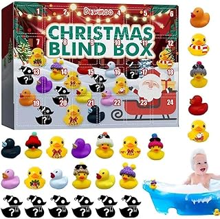 Advent Calendar 2023-24 Rubber Ducks for Kids, Rubber Duck Advent Calendar, Mini Christmas Rubber Ducks Advent Calendar, Rubber Ducks Christmas Countdown Calendar, 24 Day Christmas Calendar
