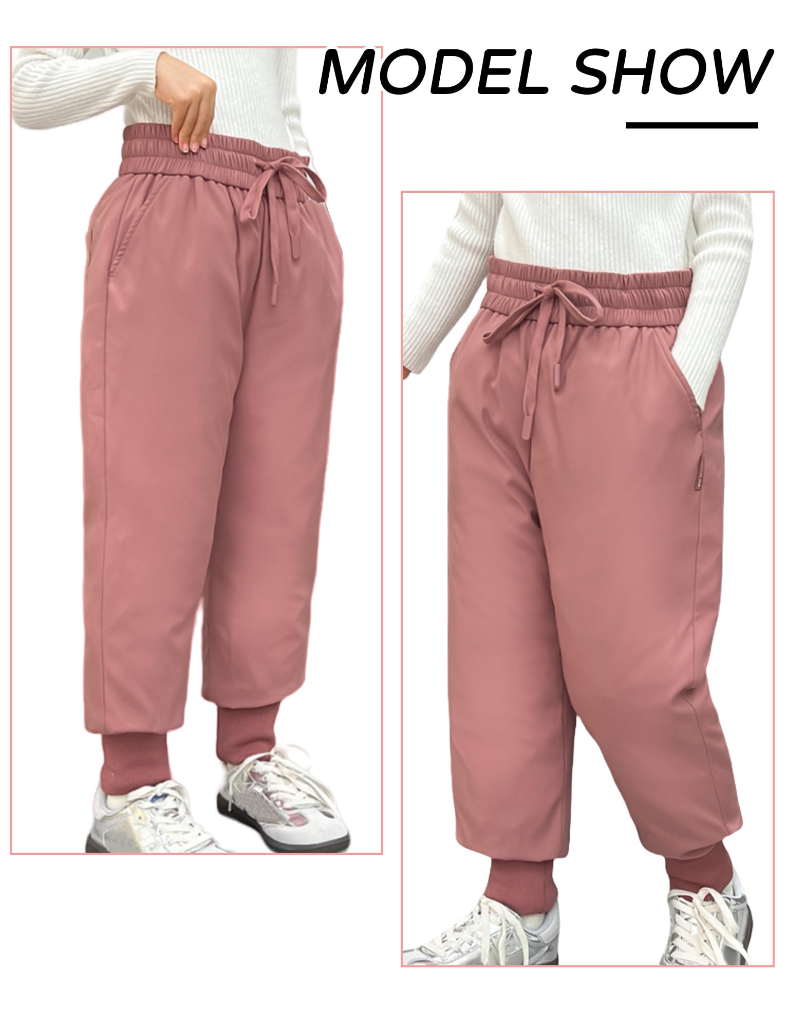 SEAUR Pantalons de Ski pour Enfants Pantalon en Duvet Chaud Ultra Garçons Filles Pantalons de Neige pour Enfant Unisexe Hiver