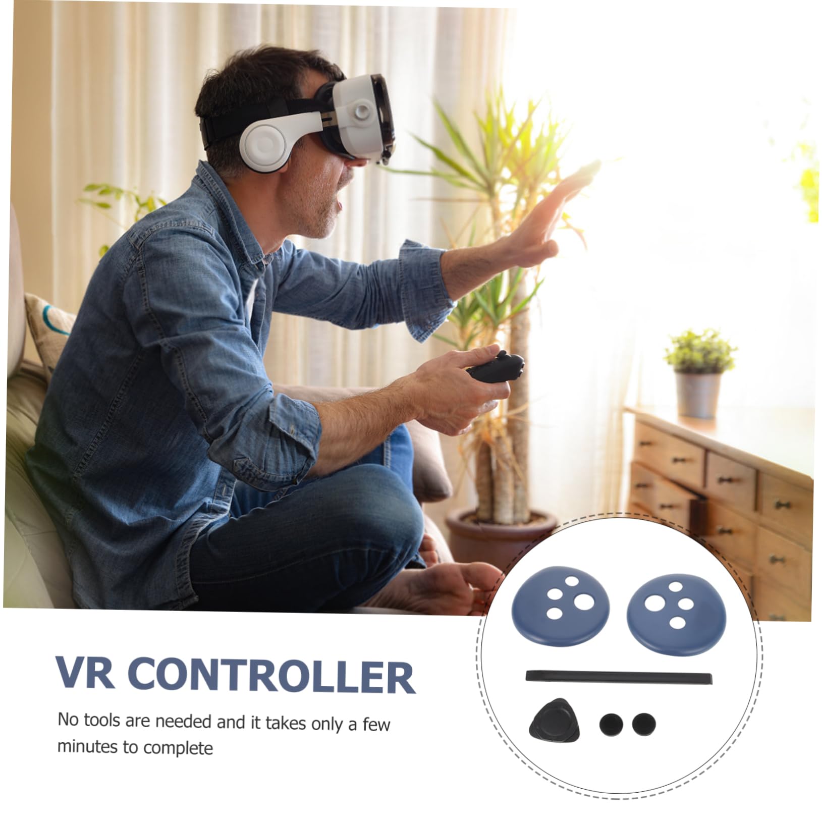 jojofuny 5sätze Gaming Controller Cover Für Ergonomische Handgriffabdeckung Schützende Hülle Einfache Installation Stilvolles Design Perfekter Ersatz Für Vr-Controller
