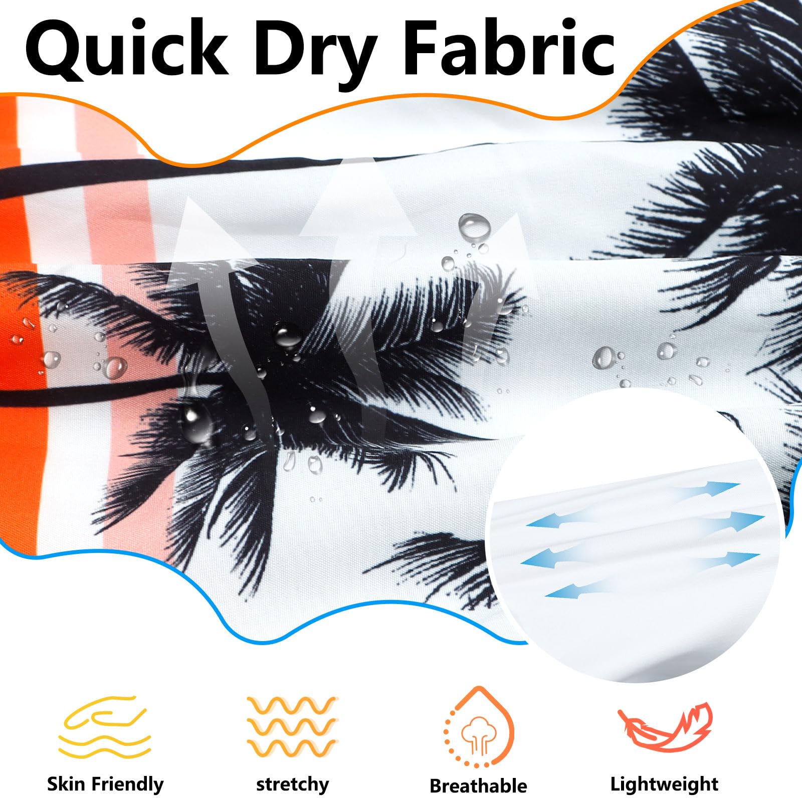 JinBei Short de Bain Garcons Doublure de Compression Maillot de Bain Enfant Séchage Rapide Shorts de Plage avec Poche Ceinture Élastique Boardshorts pour Surf Natation Vacances, 7-13 Ans