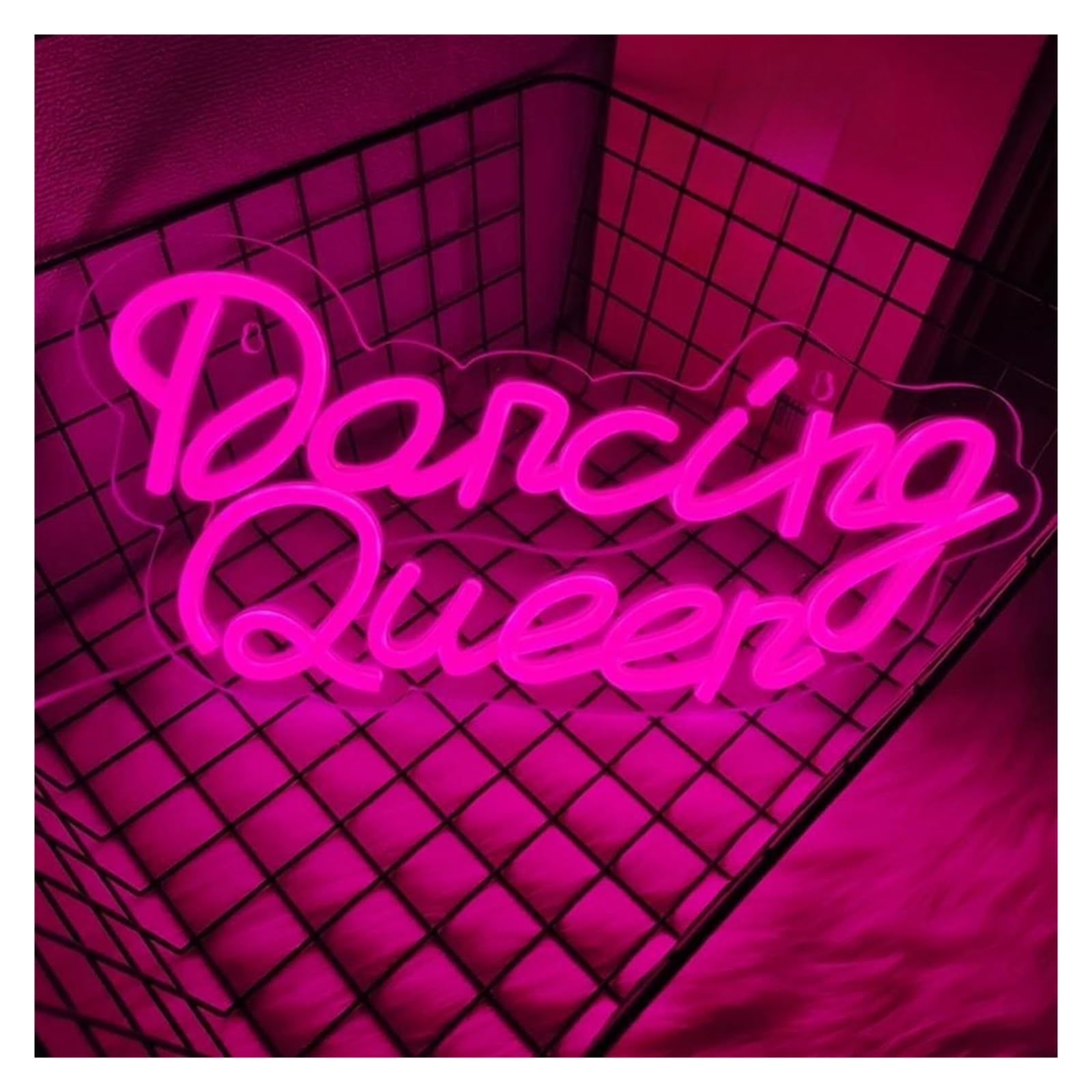 Scritta luminosa Insegna Al Neon A Dimmerabile Dancing Queen Per Gli Amanti Del Ballo, Per Feste, Bar, Sala Da Ballo, Club, Decorazione Da Parete, 36cmx18.5cm