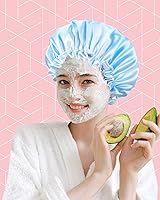 Vista 7 de Aquior Gorros de Ducha, Gorro de Ducha Reutilizable para Mujeres, Gorro de Cabello Impermeable de Doble Capa, Tamaño Grande para Todas