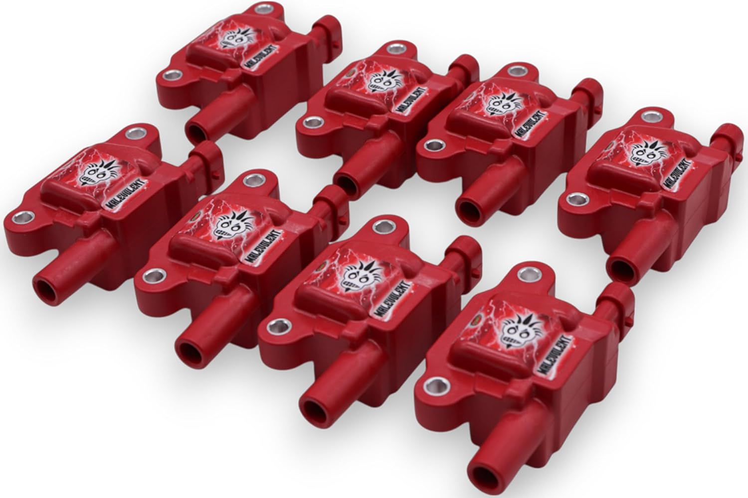 Granatelli Motorsports 28-0513-CPRM Malevolent Coil Packs Red Body 85K Volts Set Of 8 Malevolent Coil Packs