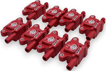Granatelli Motorsports 28-0513-CPRM Malevolent Coil Packs Red Body 85K Volts Set Of 8 Malevolent Coil Packs