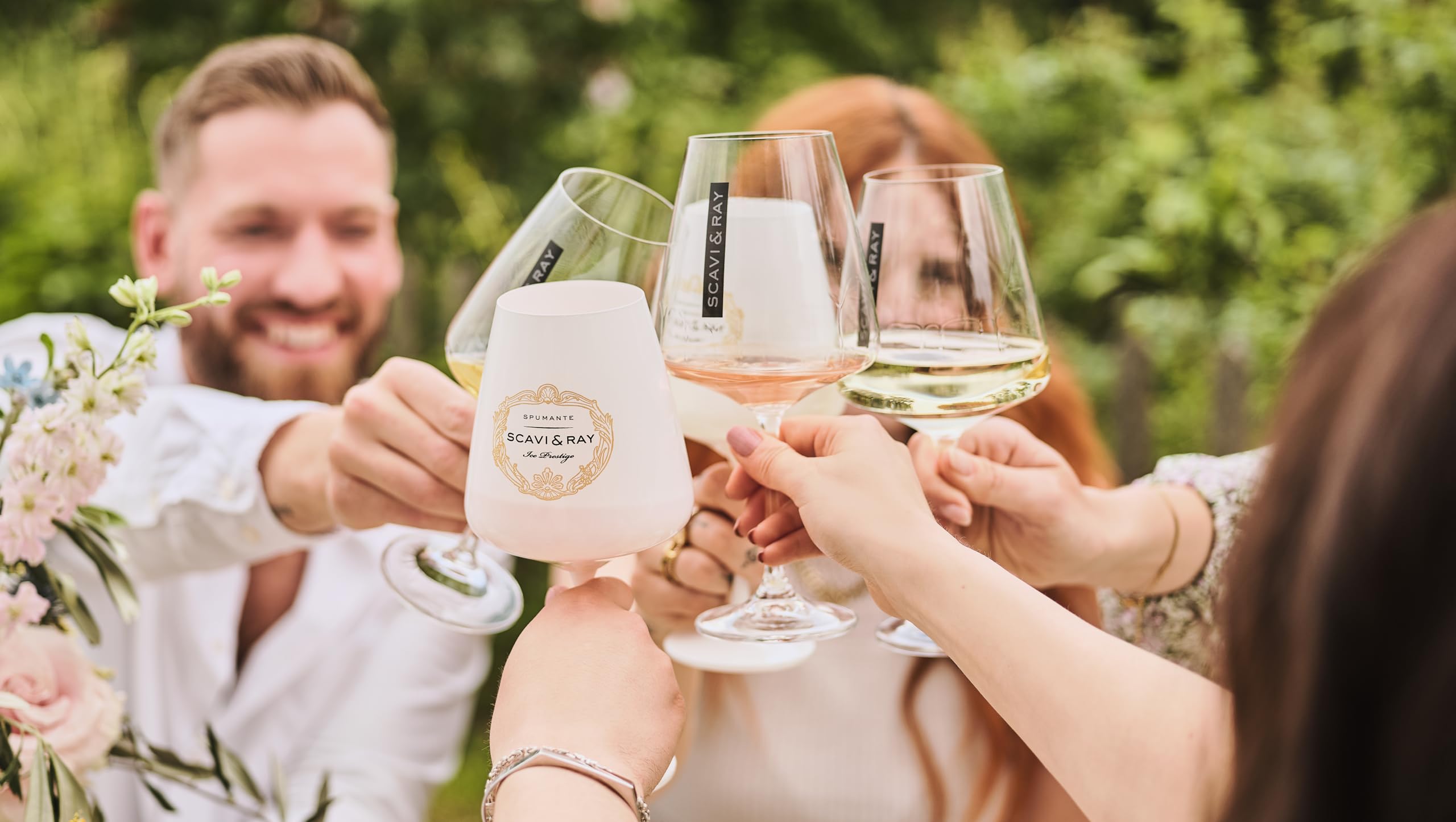 SCAVI & RAY Ice Prestige Gläser 6er Set – mit 0,2 l Nutzvolumen – weiße Prosecco-, Champagner- & Weingläser – ideal für den SCAVI & RAY Ice Prestige – Stilvoller Genussmoment für besondere Anlässe