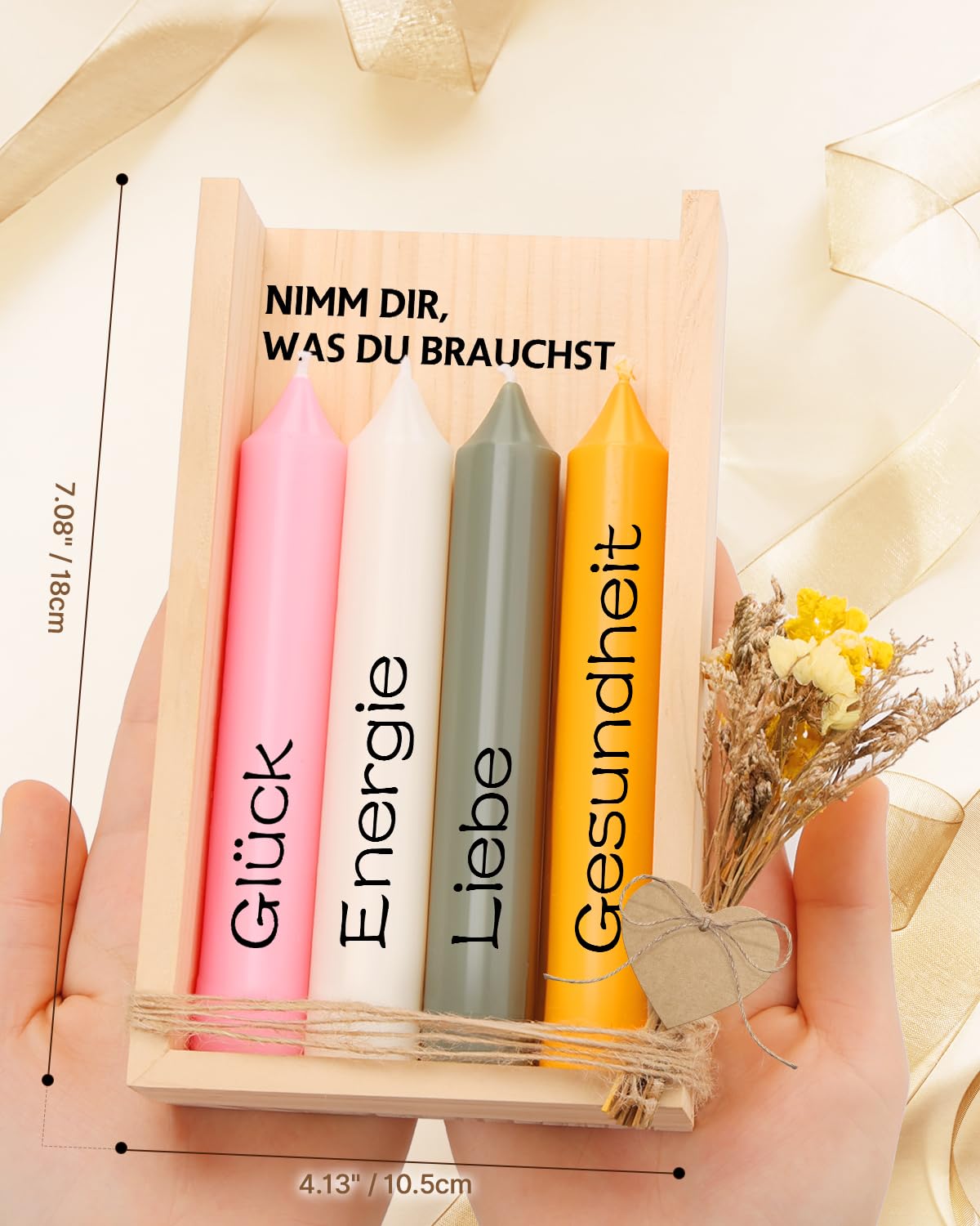 Geschenke für Frauen, Kerzen Geschenkset Freundin, Geburtstagsgeschenk für Frauen Beste Freundin Mama Schwester, Kleines Geschenk für Kollegin Oma zum Ruhestand Geburtstag Weihnachten