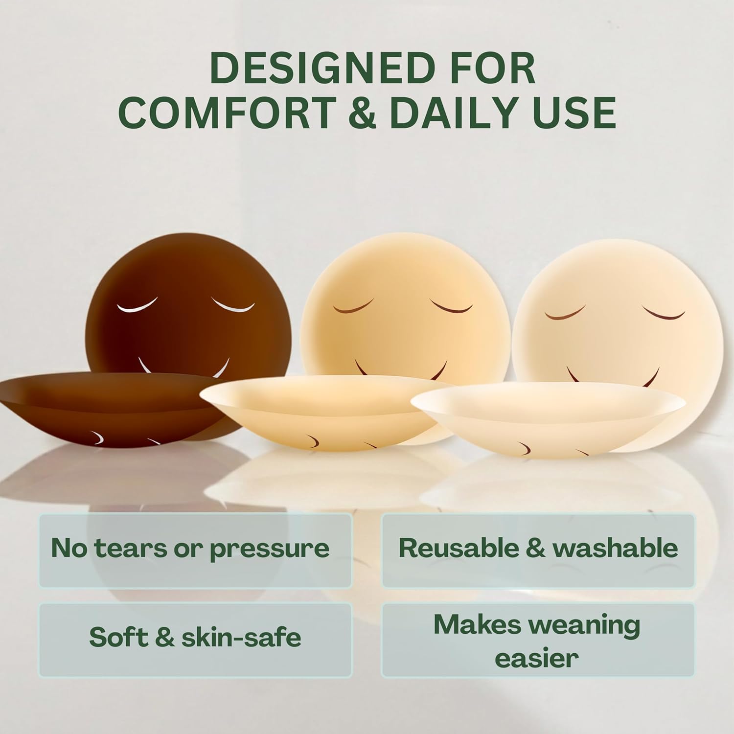 Weaning Breastfeeding 3.3" Silicone Nipple Covers for Toddlers – Stop Breastfeeding Products to Cease Breast Nursing