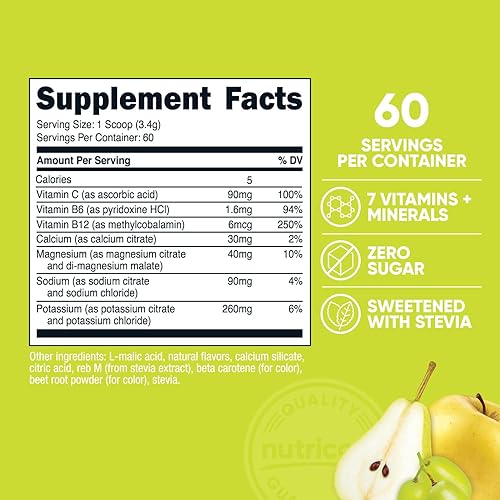 Miniatura 2 de Nutricost Electrolytes Complex Powder (Orchard Blast) 60 porciones  Complejo de hidratación avanzada, 7 vitaminas + minerales, cero azúcar,