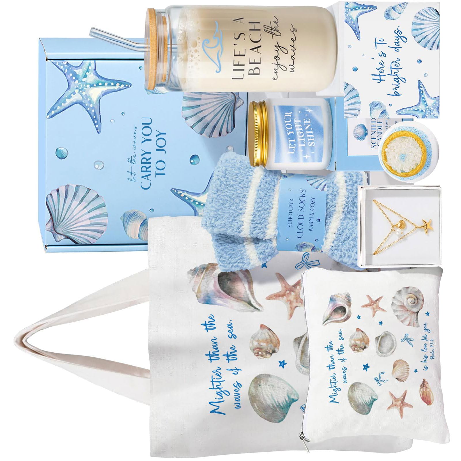 Regalo rilassamento Femminile, Regalo guarigione per Suo Recupero Post-Terapia, Pacchetto Cura Notturna tranquilla, Calzini Morbidi, Set Candele