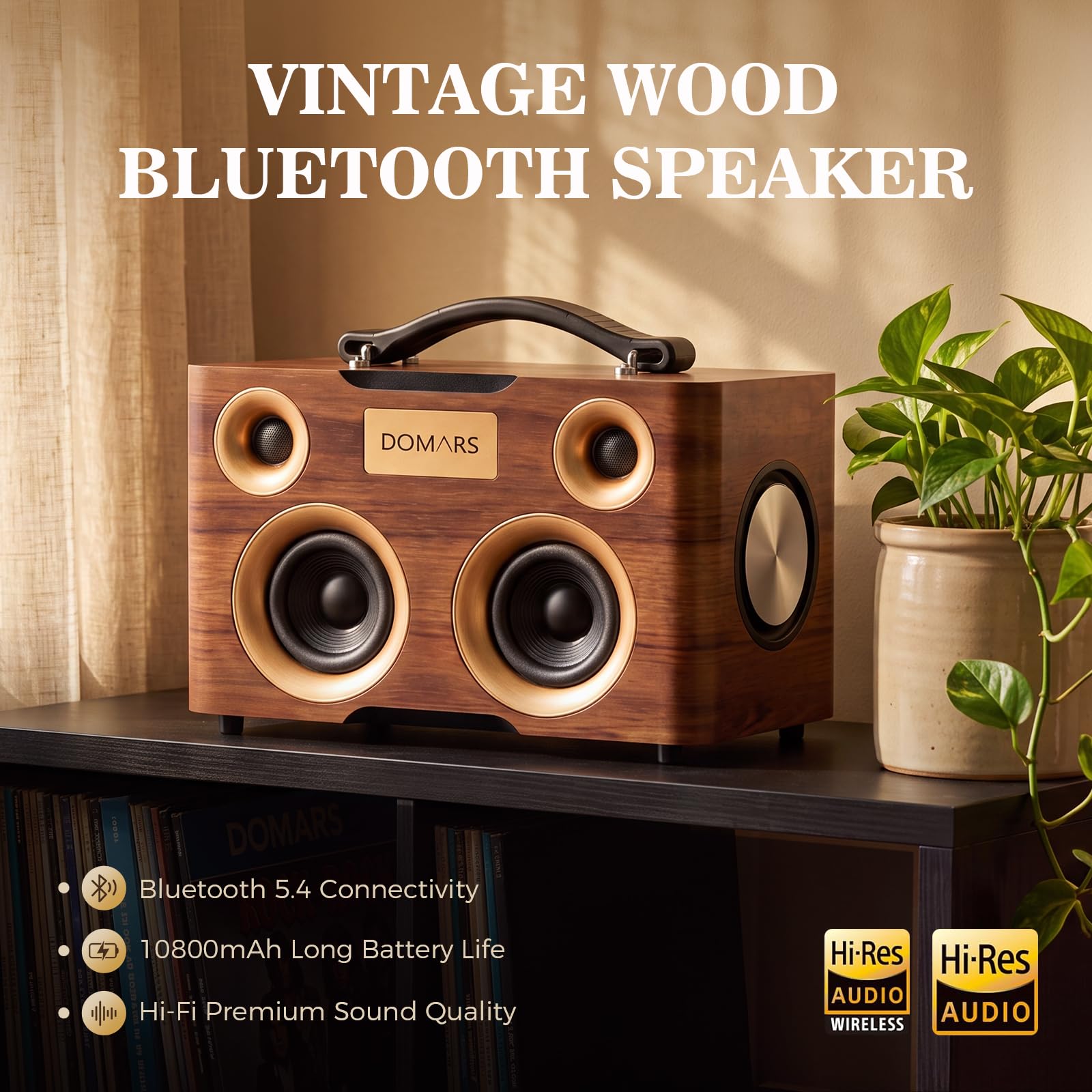 Klasyczny GłOśNik Bluetooth Z Dwoma Mikrofonami, DźWięK Hi-Fi 50 W | Dwa Mikrofony, Bateria 10800 Mah, Parowanie Stereo Tws, Karaoke I Do UżYtku Na Imprezach, PrzenośNa Konstrukcja