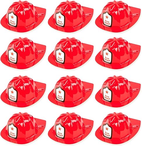 Super Z Outlet 12 Pack Firefighter Children's Helmet Party Supplies for Kid's Costume Accessory