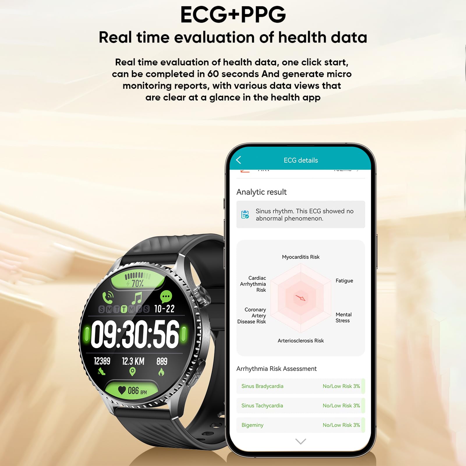 Tosuny Inteligentny Zegarek dla Mężczyzn i Kobiet, Smartwatch Fitness z Wyświetlaczem 1,56 ", ponad 50 Trybów Sportowych, Monitorowanie Zdrowia i Tętna, Połączenie Bluetooth i kontrolę (BLACK)