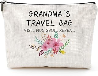 Mothers Day Gifts for Grandma from Granddaughter Grandson, Grandma Birthday Thanksgiving Christmas Gifts - Travel Makeup Bag, Mimi Gigi Gifts for Grandma, Grandmother Nana Gifts from Grandkids