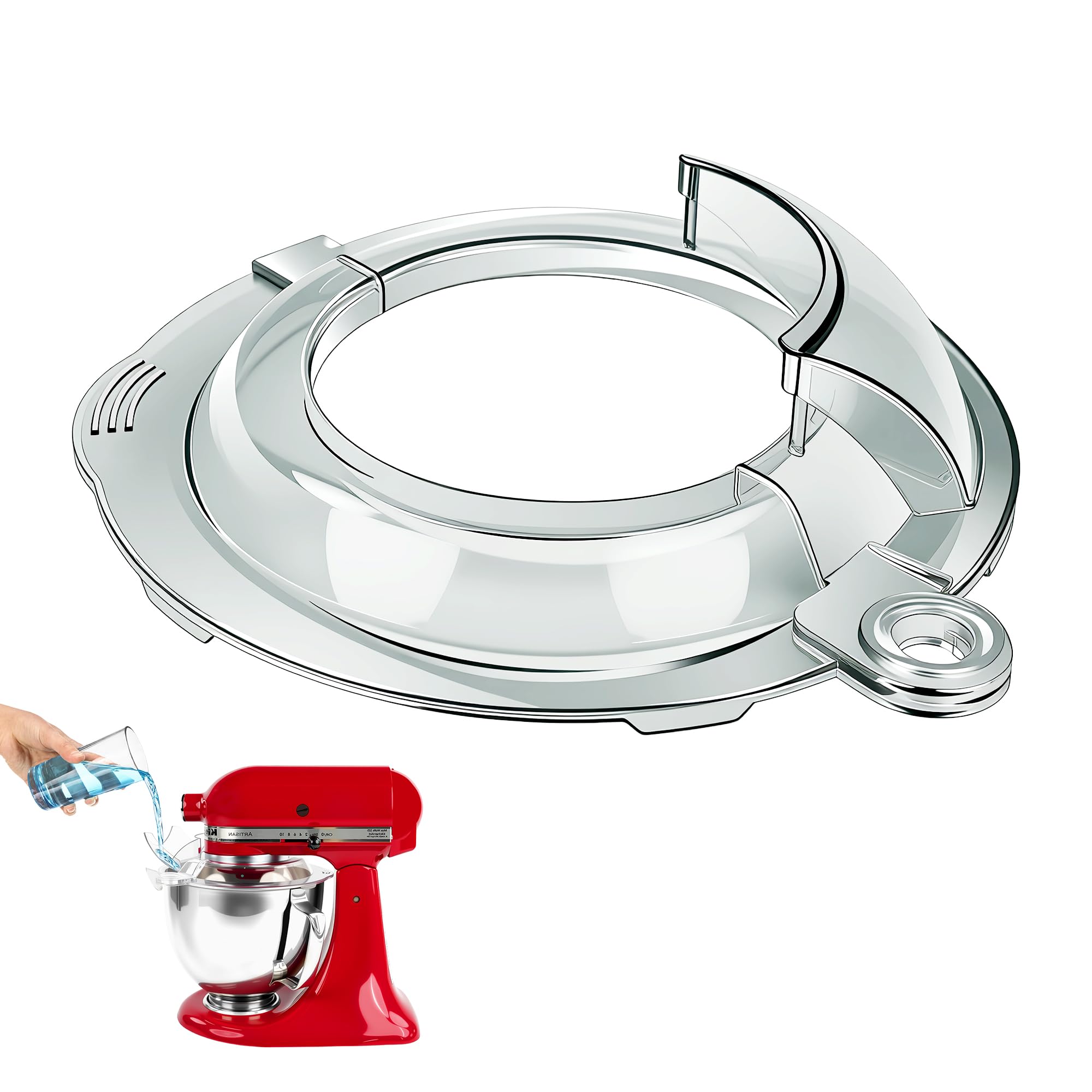 Protector antichapuzones para batidora KitchenAid que evita limpiar la encimera