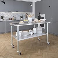 Vista 444 de Mesa de trabajo de acero inoxidable, mesa de metal