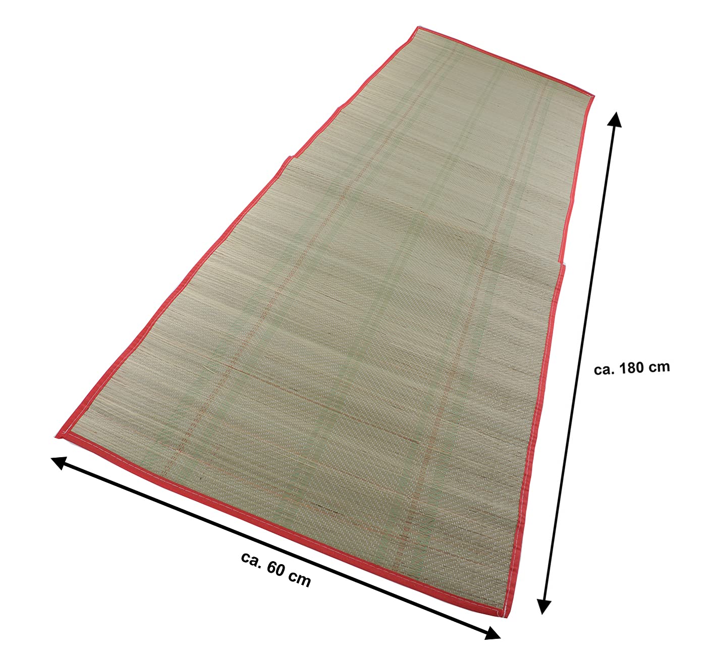 Idena Strandmatte Aus Bast - Umweltfreundliche Liegematte Mit Stoffeinfassung