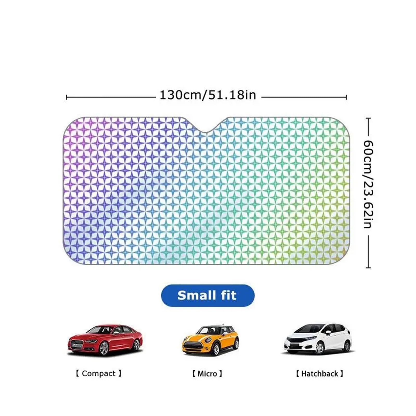 Protezione Solare Auto Parasole Interna Parasole Per Auto Parasole Pieghevole Per Finestrino Anteriore Parasole Per Parabrezza Auto Con Ventosa Parasole Riflettente Per Finestrino Anteriore(130*70cm)
