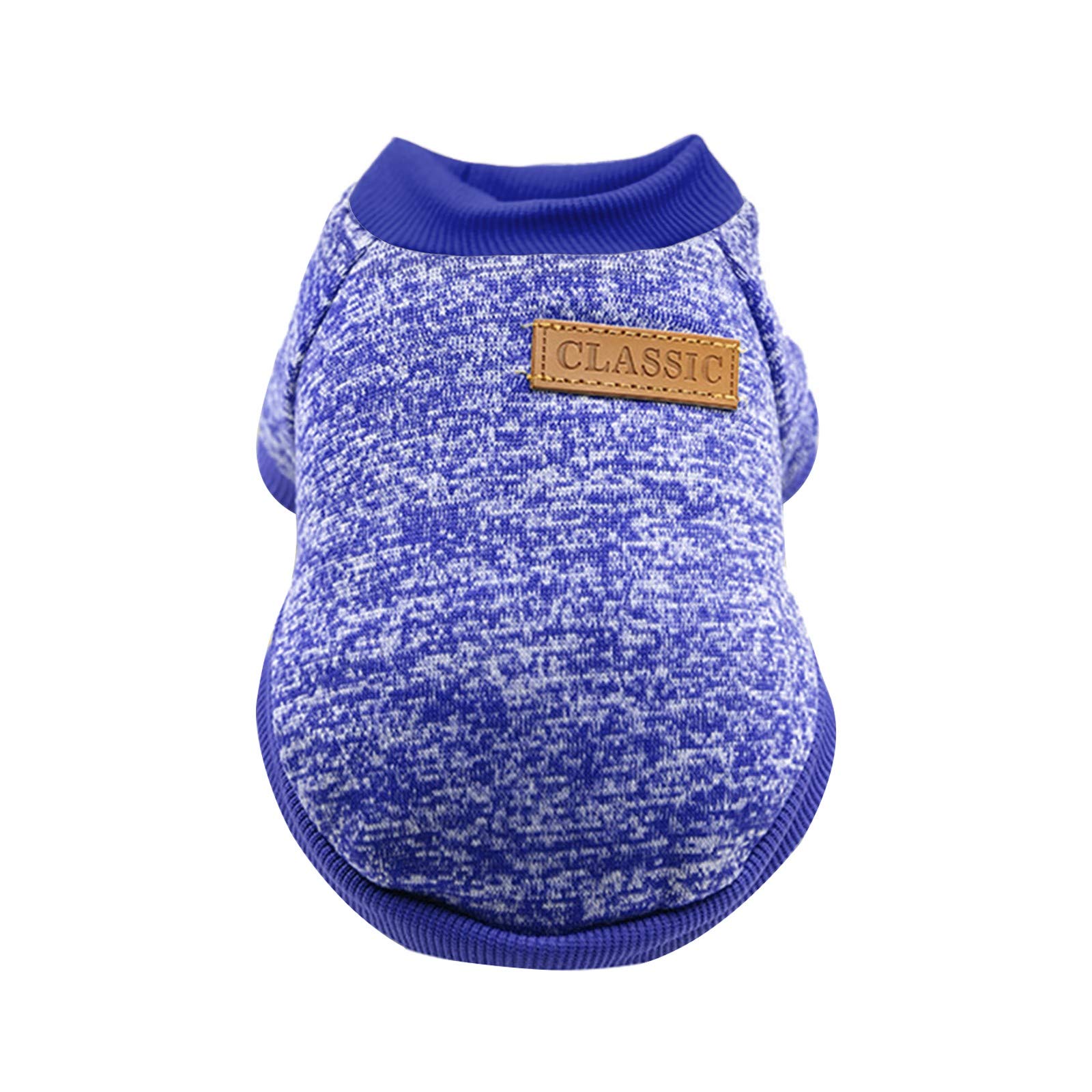 Pet Dog-Puppy Classic Sweater Sweatshirt Clothes Warm Jumper Winter Pet Clothes Hangers (Blue, XXL) โ image 1