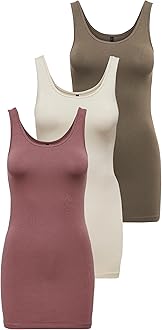 ONLYWomen's Onllive Love Long Tank Top Noos