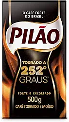 Café Pilão Torrado e Moído 252 Graus Vácuo 500 gramas