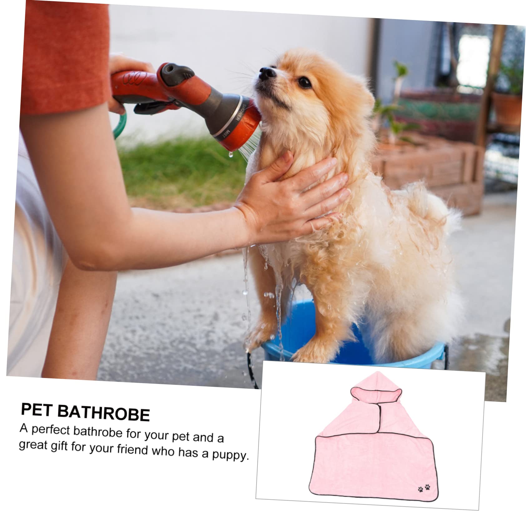 Sosoport 2 Pièces Peignoir pour Animaux De Compagnie Serviette De Bain pour Chat Serviette De Bain pour Animaux De Compagnie Serviette À Séchage Rapide Serviette Chien Peignoir Manteau
