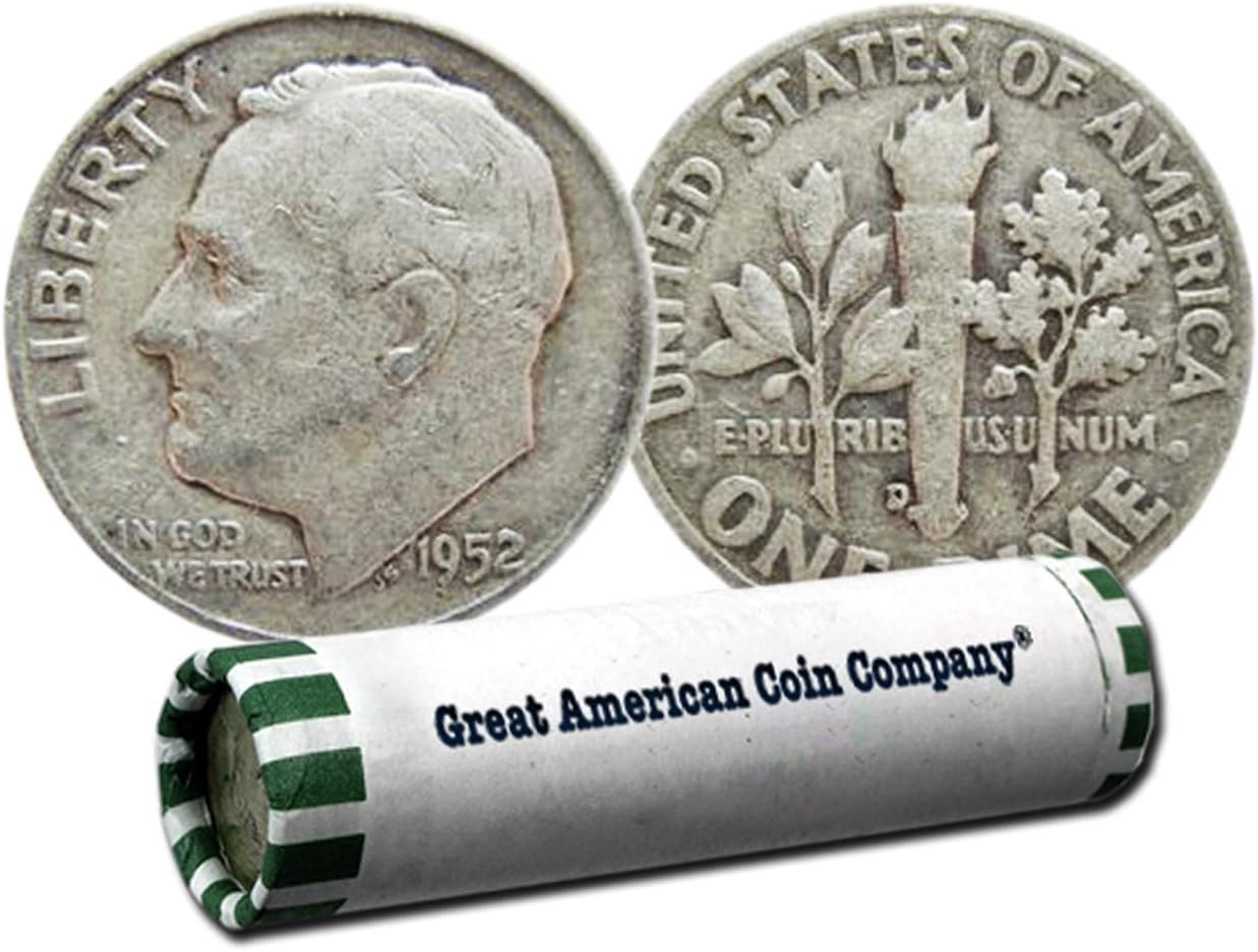 USA Roosevelt Dimes 90% Silver Coin - Circulated Condition United States Mint - Lot of 50