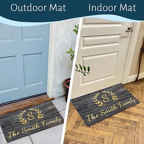 Miniatura 5 de Tapete de mármol personalizado para puerta – Tapete de bienvenida personalizado para la entrada del hogar, tapete para la puerta delantera,