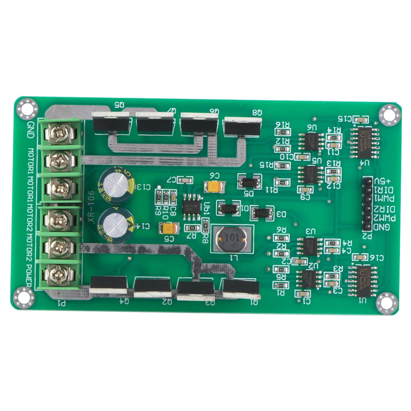 Yctze Puce de Pilote de Pont en H IRF3205 MOSFET Carte de Module de Pilote de Moteur Double, DC 3-36 V 10 A Crête 30 A, Adaptée pour L9110S MOSFET H Bridge 24 V 10 A