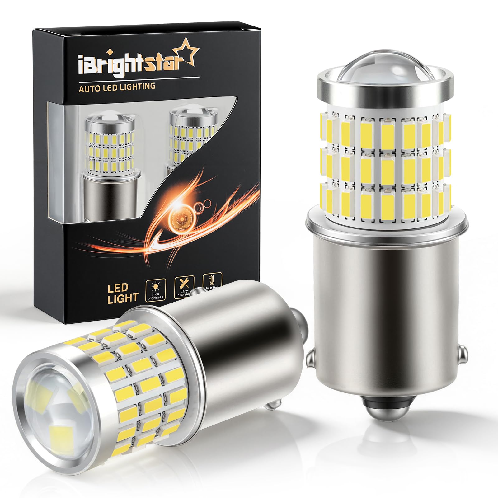iBrightstar 1156 LED Bulb White BA15S 1141 Camper Rv LED Lights Bulbs Super Bright for Back Up Reverse