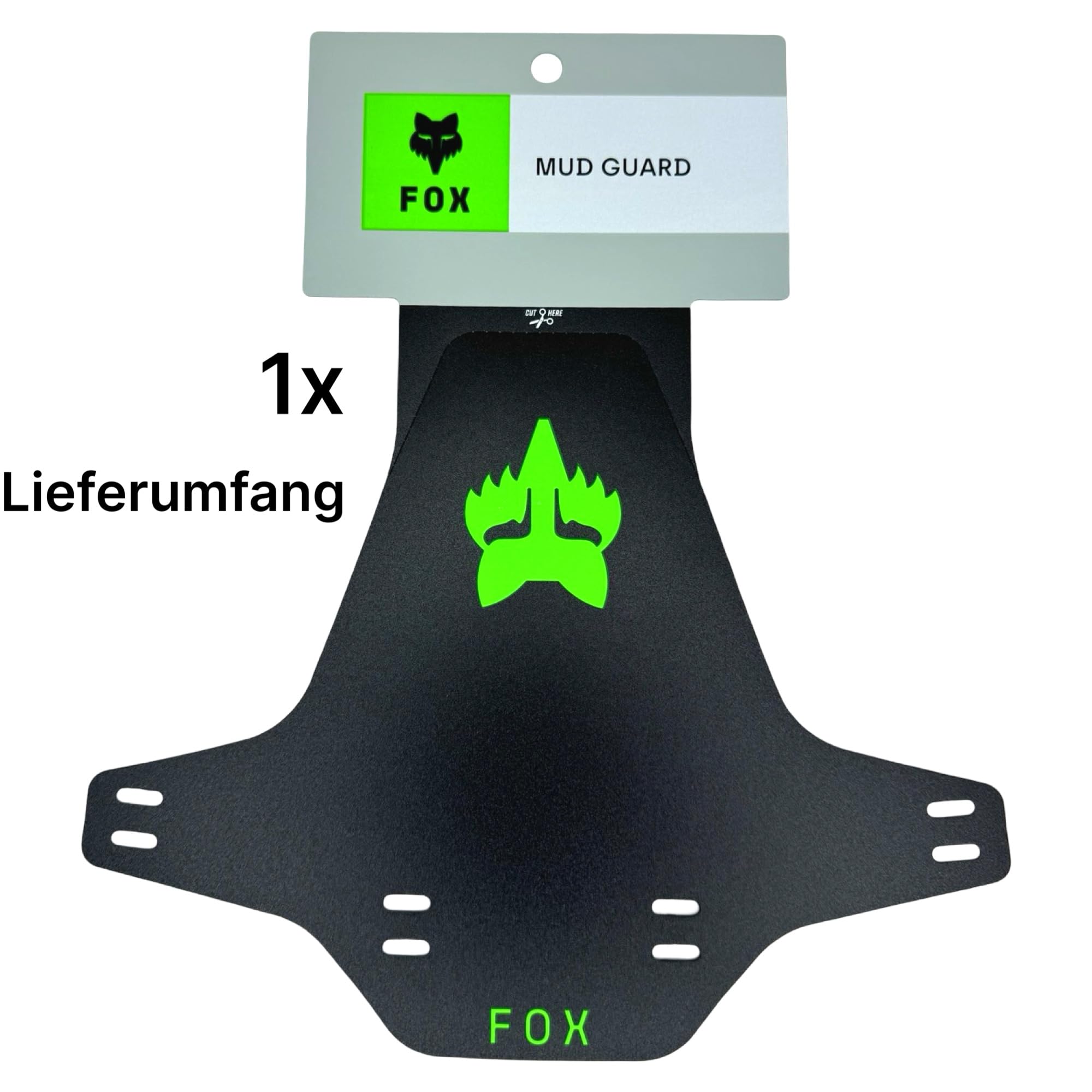 Parafango Fox Per Bici MTB/Ebike, Universale, Nero/bianco O Nero/rosso, Prodotto In Germania - Foto 2