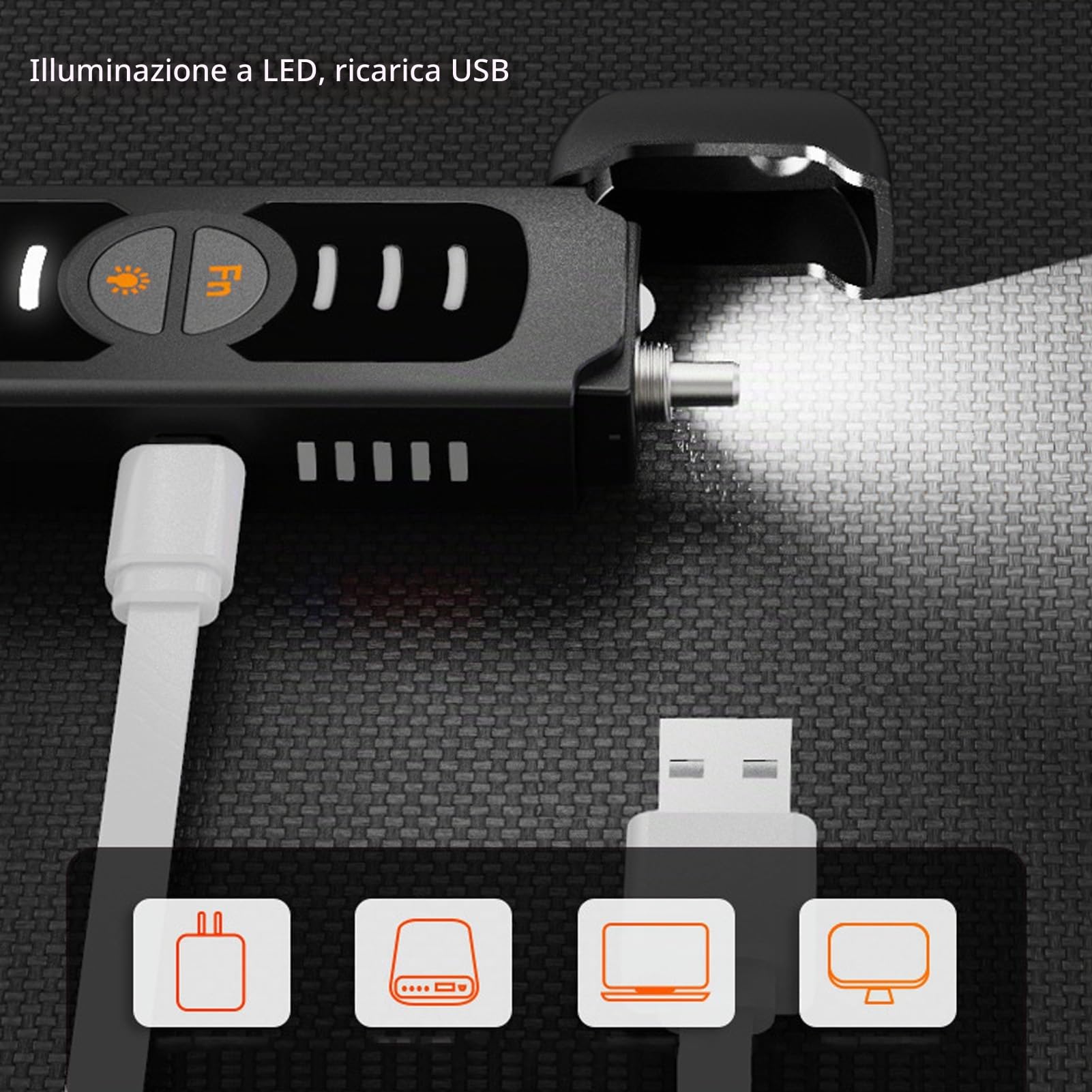 Visual Fault Locator, 15mW Localizzatore Di Guasto Visivo Tester Cavo Fibra Ottica Con 2.5mm FC/SC/ST Interfaccia, 3 Livelli Penna FTTH VFL Regolabile Localizzatore Visivo Guasti Fibra Ottica