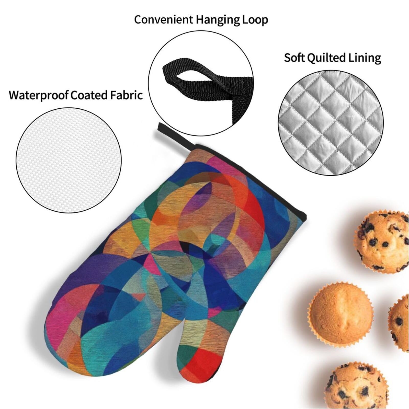 Guantes Barbacoa Azul Verdoso Mate Manoplas Horno Almohadillas Aislantes Juego De 4 - Acolchado Resistente al Calor, Flexible,Cocina multipropósito