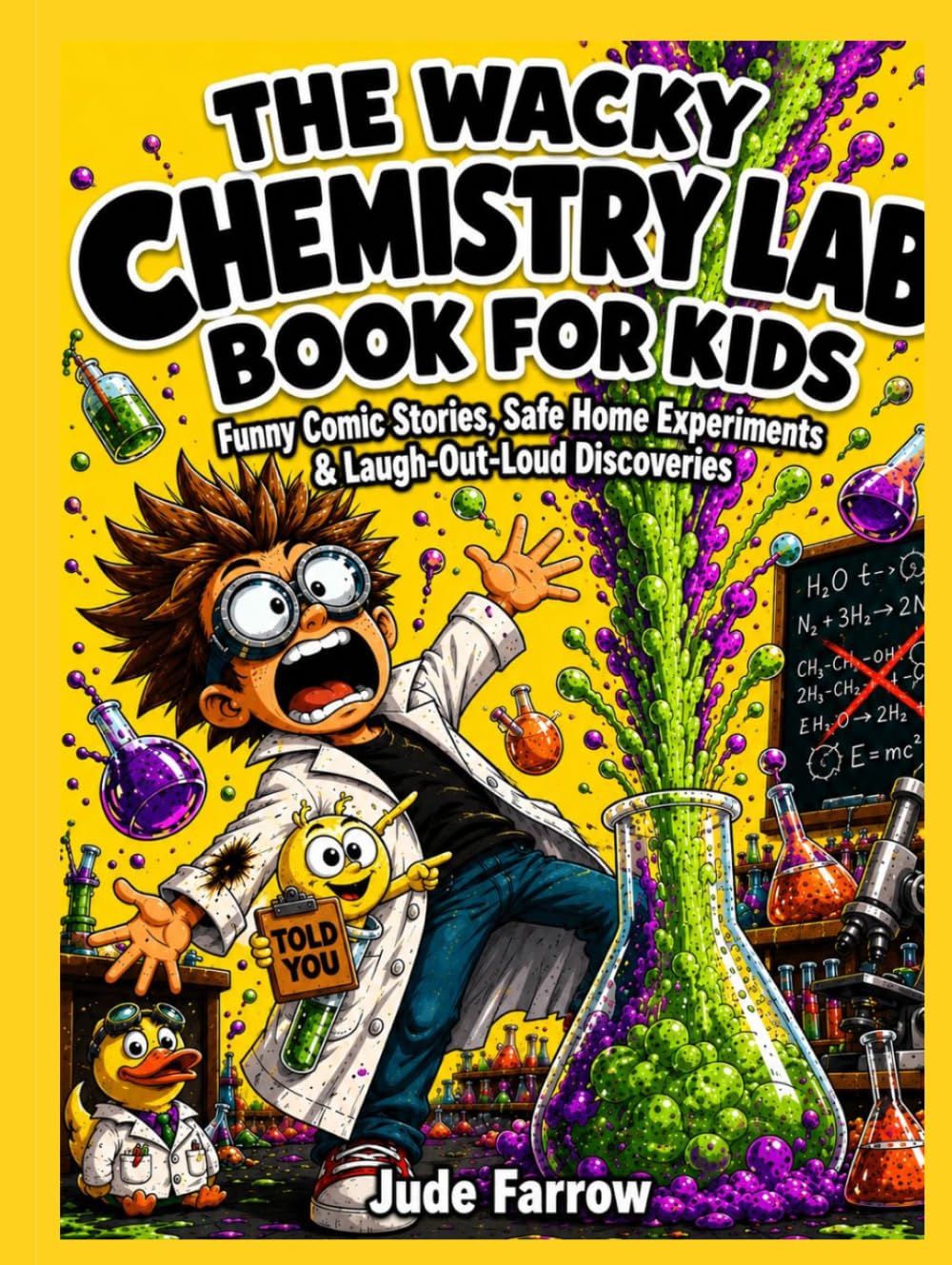 THE WACKY CHEMISTRY LAB BOOK FOR KIDS: Funny Comic Stories, Safe Home Experiments, Amazing Science Facts, and Laugh-Out-Loud Discoveries for Curious Children Ages 6-12